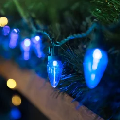 Northlight 25Ct Blue Led C7 Christmas Lights - 17Ft Green Wire