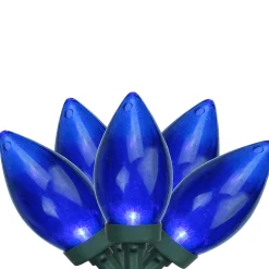 Northlight 25Ct Blue Led C9 String Christmas Lights, 16Ft Green Wire