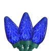 Northlight 50Ct Blue Led Faceted C9 Christmas Light Set, 20.25Ft Green Wire