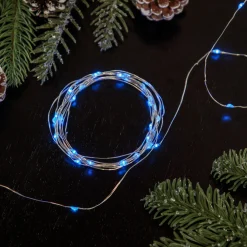 Northlight 100Ct Blue Led Micro Fairy Lights, 16Ft Copper Wire