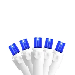 Northlight 100Ct Blue Led Wide Angle Icicle Christmas Lights, 5.5 Ft White Wire