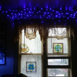 Northlight 100Ct Blue Led Wide Angle Icicle Christmas Lights, 5.5 Ft White Wire