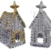 CC Christmas Decor Nativity & Religious>144Ct Clear Glittered Christmas Church Ornaments 4.5"