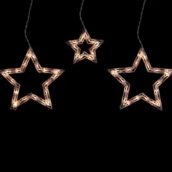 Northlight 6Ct Clear Star Shaped Icicle Christmas Lights - 9 Ft White Wire