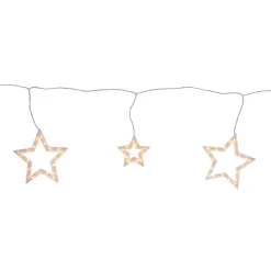 Northlight 6Ct Clear Star Shaped Icicle Christmas Lights - 9 Ft White Wire