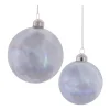 Melrose Balls>12Ct Cream Iridescent Glass Christmas Ball Ornaments 4" (101Mm)