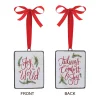 Melrose Inspirational>12Ct Double Sided Sentiment Christmas Ornaments 5.25"