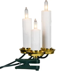 Northlight 7Ct Dripping Clip On Candle Cluster Christmas Lights, 6.5' Green Wire