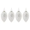 Melrose Pine Cones>4Ct Frosted Pinecone Glass Christmas Drop Ornaments 6.25"