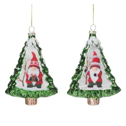 Melrose Trees & Wreaths>12Ct Gnome Pine Tree Christmas Ornaments 5.75"