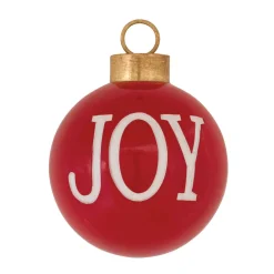 Melrose Balls>6Ct Green And Red "Joy" "Noel" Ball Christmas Ornaments 6" (152Mm)