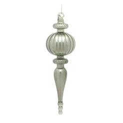 Melrose Finials>6Ct Green Finial Drop Christmas Ornaments 10"