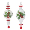 Melrose Finials>6Ct Holly Christmas Finial Drop Ornaments 7.75"