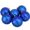 Northlight Balls>6Ct Lavish Blue Mirrored Disco Ball Christmas Ornaments 3.25" (80Mm)