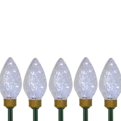 Outdoor Decorations*Northlight 5Ct Led Lighted C9 Christmas Pathway Marker Lawn Stakes - Clear Lights