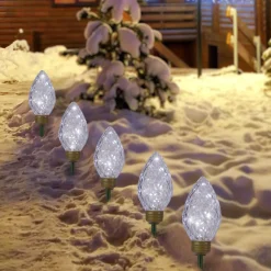 Outdoor Decorations*Northlight 5Ct Led Lighted C9 Christmas Pathway Marker Lawn Stakes - Clear Lights