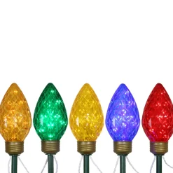 Outdoor Decorations*Northlight 5Ct Led Lighted Multi-Color C9 Christmas Pathway Marker Lawn Stakes - 8 Ft