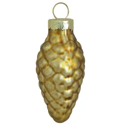 Whitehurst Pine Cones>56Ct Matte Gold Glass Pinecone Christmas Ornaments 1.75" (45Mm)