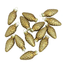 Whitehurst Pine Cones>56Ct Matte Gold Glass Pinecone Christmas Ornaments 1.75" (45Mm)