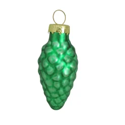 Whitehurst Pine Cones>56Ct Matte Green Glass Pinecone Christmas Ornaments 1.75" (45Mm)