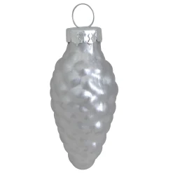 Whitehurst Pine Cones>56Ct Matte Silver Glass Pinecone Christmas Ornaments 1.75" (45Mm)