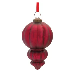 Melrose Pendants & Drops>6Ct Mercury Red Glass Christmas Drop Ornaments 6"