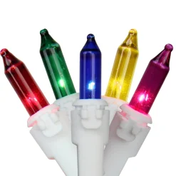 Brite Star 300Ct Multi Color Heavy Duty Christmas Icicle Lights - 20 Ft White Wire