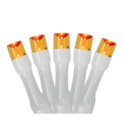 Northlight 20Ct Orange Led Wide Angle Christmas Lights - 9.5 Ft White Wire