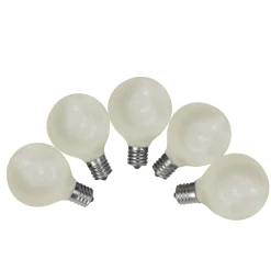 Northlight 10Ct Pearl White G50 Globe Replacement Bulbs