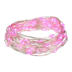 Northlight 100Ct Pink Led Micro Fairy Lights, 16Ft Copper Wire