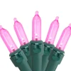 Northlight 100Ct Pink Led Mini Christmas Lights, 33Ft Green Wire