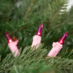 Northlight 100Ct Pink Mini Christmas Light Set, 20Ft Pink Wire