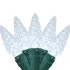 Northlight 70Ct Pure White Faceted Led C6 Christmas Light Set - 23Ft Green Wire
