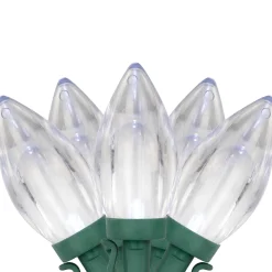 Northlight 25Ct Pure White Led C9 Mini Christmas Lights, 16Ft Green Wire
