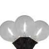 Northlight 10Ct Pure White Led G50 Globe Patio Lights, 10Ft Black Wire
