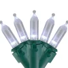Northlight 50Ct Pure White Led Mini Christmas Lights, 16.25Ft Green Wire