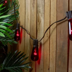 Northlight 10Ct Purple Edison E17 Halloween Light Set - 9Ft Black Wire