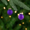 Northlight Glass Balls>24Ct Purple 2-Finish Glass Ball Christmas Ornaments 1" (25Mm)