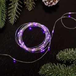 Northlight 100Ct Purple Led Micro Fairy Lights, 16Ft Copper Wire