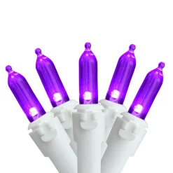 Northlight 100Ct Purple Led Mini Christmas Lights White Wire 33 Feet