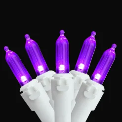Northlight 100Ct Purple Led Mini Christmas Lights White Wire 33 Feet
