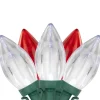 Northlight 25Ct Red And Pure White Led C9 Christmas Lights, 16Ft Green Wire