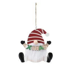Melrose Fantasy & Sci Fi>12Ct Red And White Gnome Christmas Ornaments 14"