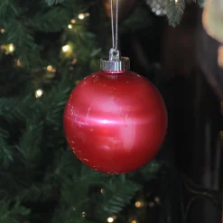 Northlight 3Ct Red Led Lighted Battery Operated Shatterproof Christmas Ball Ornaments 6" (150Mm)