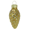 Whitehurst Pine Cones>56Ct Shiny Gold Glass Pinecone Christmas Ornaments 1.75" (45Mm)