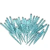 Northlight Icicles>36Ct Shiny Turquoise Blue Shatterproof Icicle Christmas Ornaments 5"
