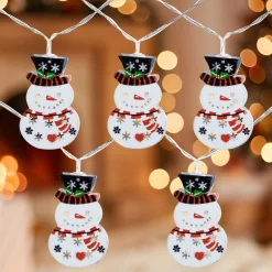 Northlight 10Ct Snowmen With Top Hats Led Christmas Lights - 4.5 Ft Clear Wire
