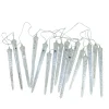 Northlight 16Ct Transparent Dripping Icicles Snowfall Christmas Light Tubes - 14.25 Ft Clear Wire