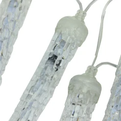 Northlight 16Ct Transparent Dripping Icicles Snowfall Christmas Light Tubes - 14.25 Ft Clear Wire