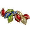 Northlight Finials>9Ct Vibrantly Colored 2-Finish Swirls Glass Christmas Finial Ornaments 2"